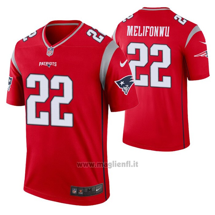 Maglia NFL Legend New England Patriots Legend Obi Melifonwu Inverted Rosso